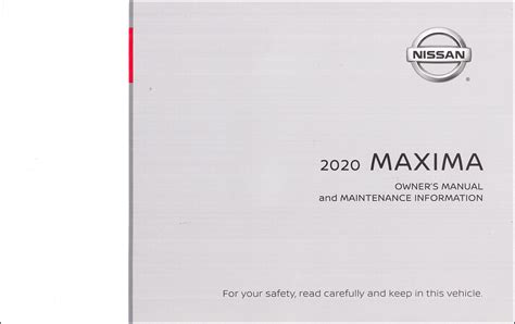 2020 Nissan MAXIMA Owners Manual